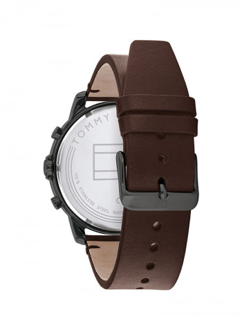 Men's Leather Analog Wrist Watch 1791799