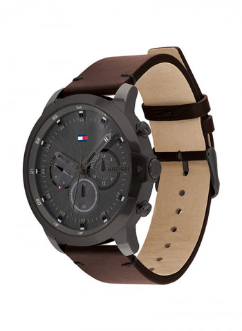 Men's Leather Analog Wrist Watch 1791799