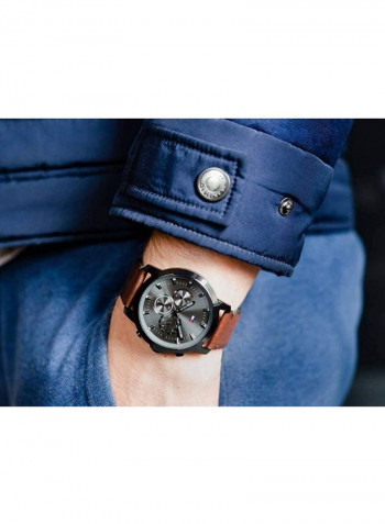 Men's Leather Analog Wrist Watch 1791799