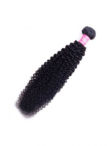 10A Unprocessed Brazilian Kinky Curly Hair Extensions Black 20inch