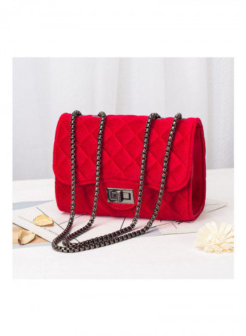 Women's Classic Trendy Shoulder Chain Bag Red
