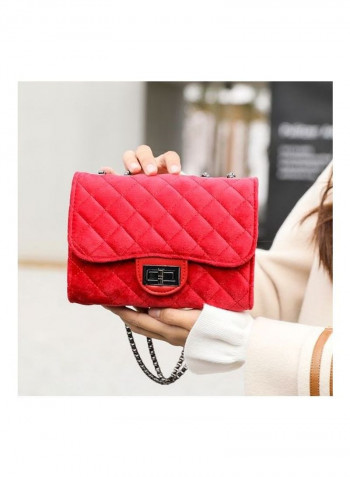 Women's Classic Trendy Shoulder Chain Bag Red