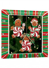 Gingerbread Printed Analog Wall Clock Multicolour 13x13x0.1inch