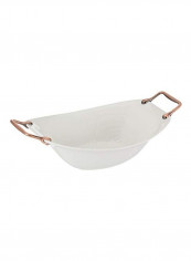 Kupfer Fruit Bowl White 40cm