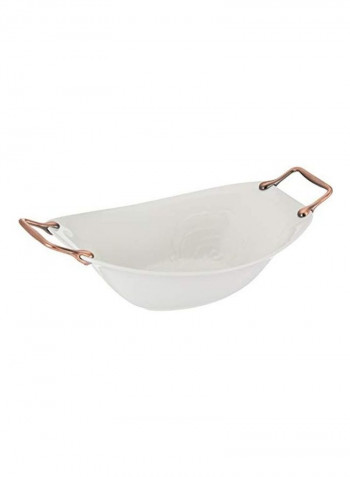 Kupfer Fruit Bowl White 40cm