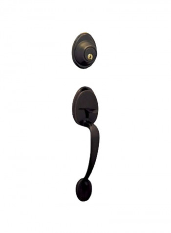 Barcelona Exterior Handleset With Deadbolt Black