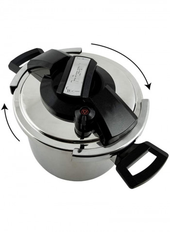 2-Piece Stainless Steel Neptune Cooker Pot Set Silver/Black 53x37x22cm