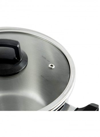 2-Piece Stainless Steel Neptune Cooker Pot Set Silver/Black 53x37x22cm