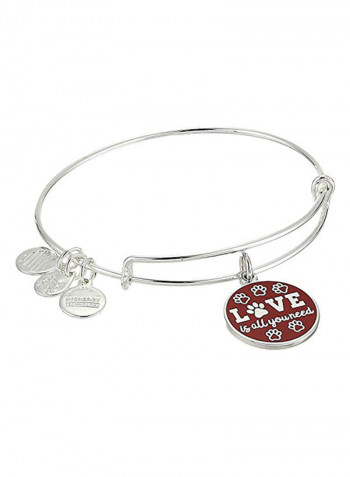 Love Is All You Need Shiny Silver Charm Bracelet