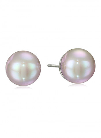 Nuage Round Pearl Stud Earrings