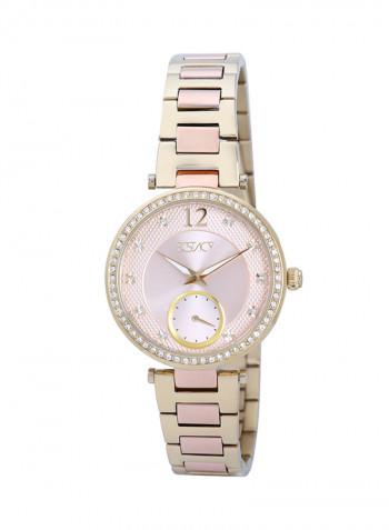 Women's Water Resistant  Stainless Steel Analog Watch E7522-KBTK