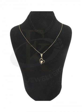 Chain Necklace With Twisted Heart Pendant