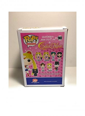 Exclusive Pop! Animation Sailor Moon #90 With Stick And Luna 4x7inch