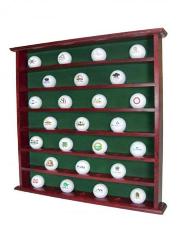 Golf Ball Display Cabinet Mahogany