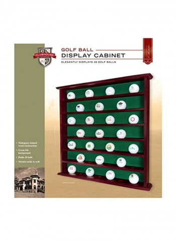 Golf Ball Display Cabinet Mahogany