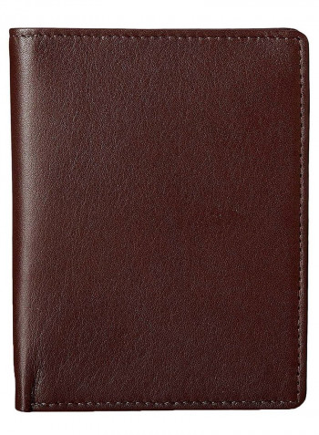 RFID Blocking Bifold Passport Holder Brown