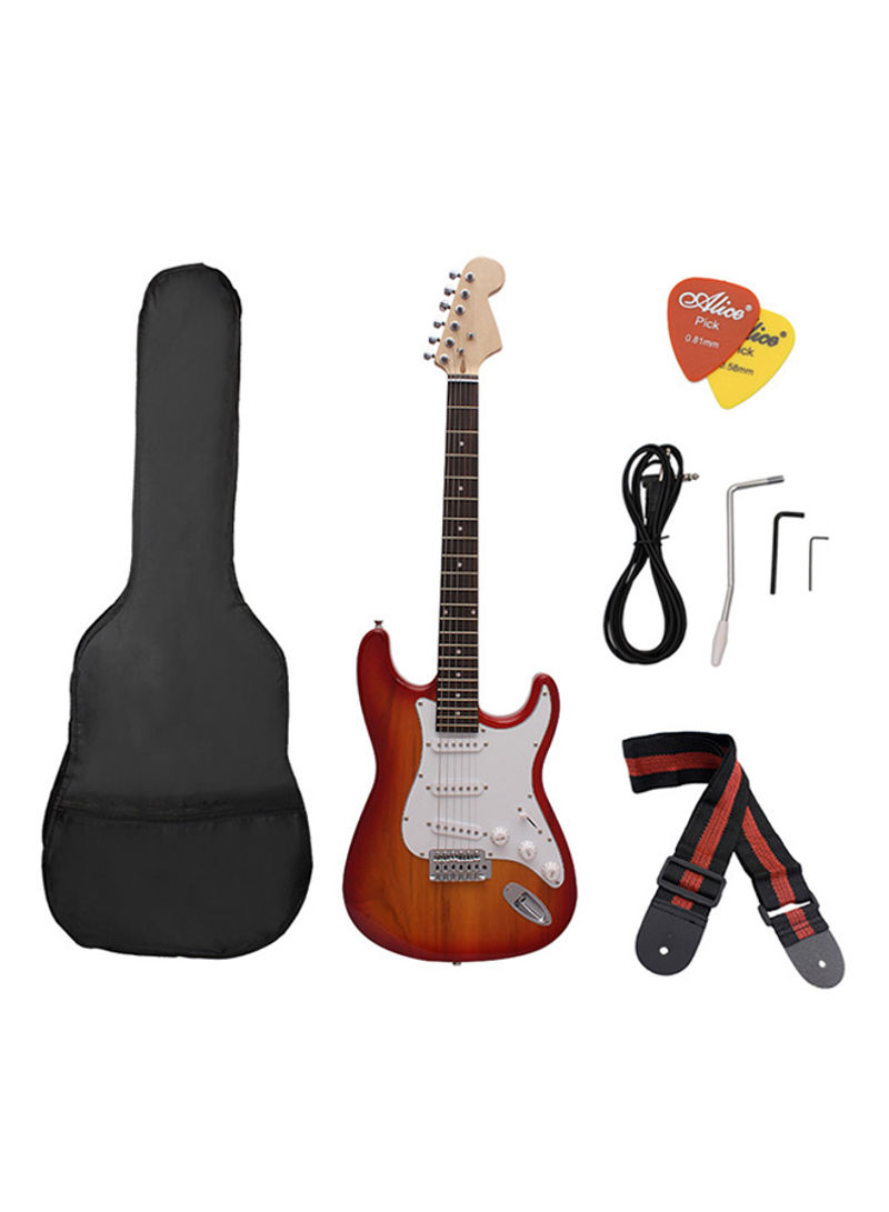 ST Electric Guitar Basswood Fingerboard With Gig Bag Picks Strap
