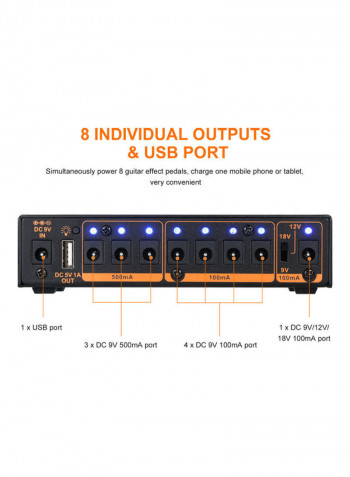 Guitar Effect Power Supply Station