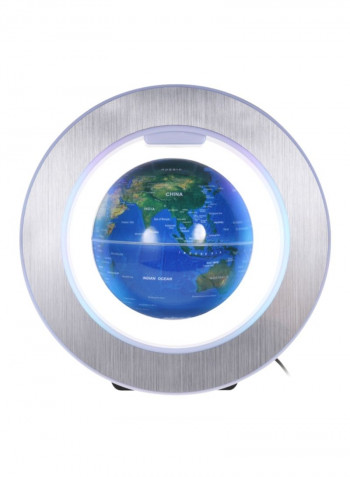 مجسم كرة أرضية مغناطيسي مع ضوء LED وقاعدة Dark Blue/Silver/Black