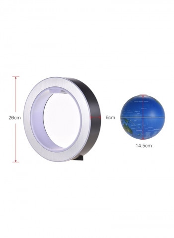 Magnetic Floating Globe With LED Light And Base Dark Blue/Silver/Black