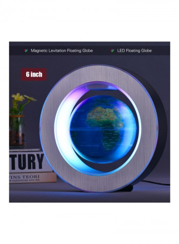 Magnetic Floating Globe With LED Light And Base Dark Blue/Silver/Black