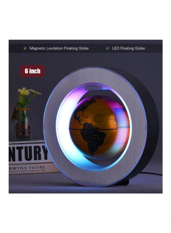 Magnetic Floating Globe With LED Light And Base Gold/Blue/Black