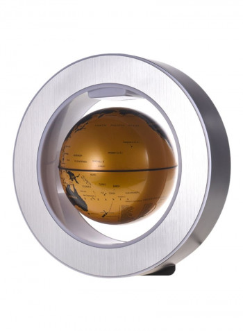 Magnetic Floating Globe With LED Light And Base Silver/Gold