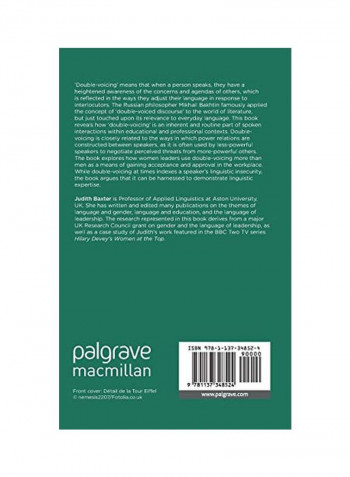 Double-voicing At Work : Power, Gender And Linguistic Expertise Hardcover