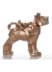 Glasses Dog Sculpture Animal Statue Brown 35 x 17 x 30cm
