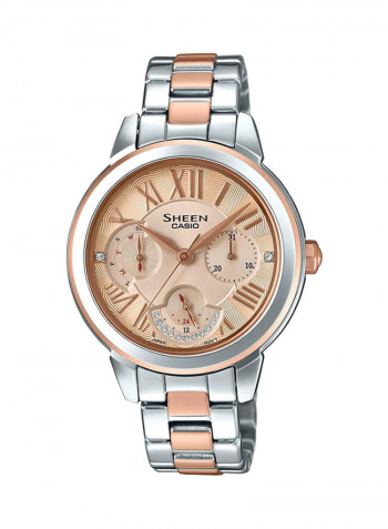 Sheen Water Resistant Stainless Steel Analog Watch 3059SPG-9AUDR