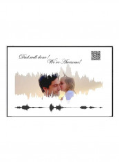 Dad Well Done Themed Soundwave Wall Painting White/Black A4