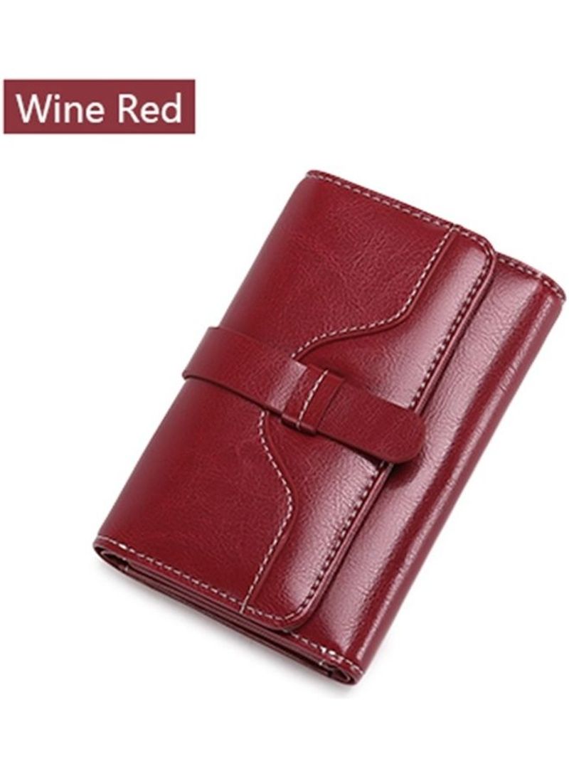 Solid Wallet Wine Red