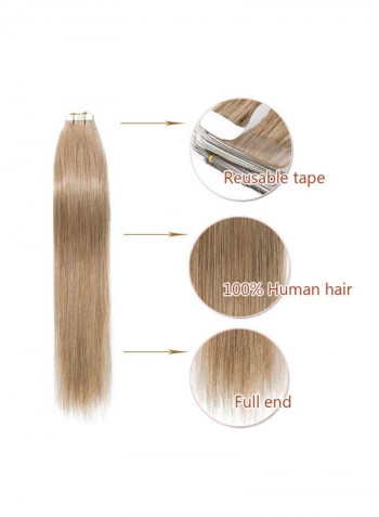 20-Piece Human Hair Extension 27 Dark Blonde 22inch