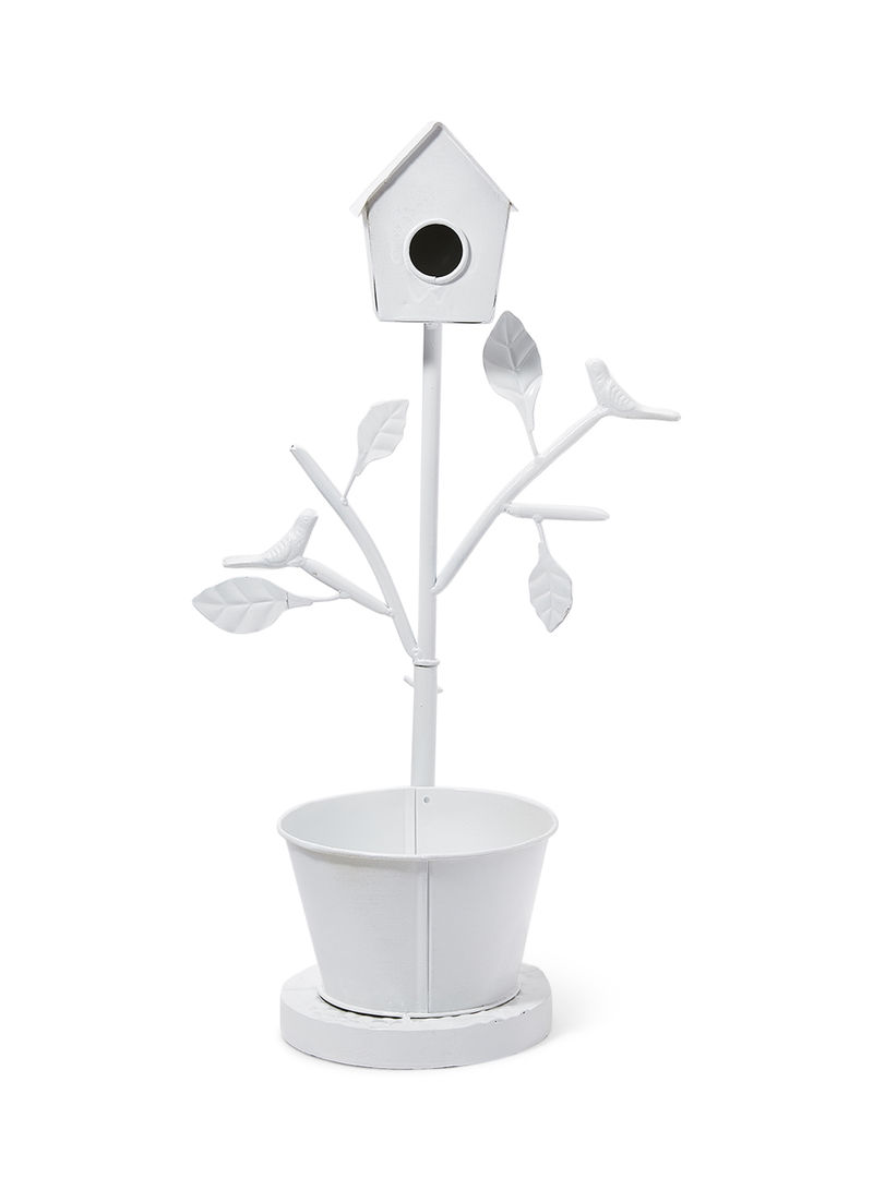 Steel Home Plant Stand White 28x48x17centimeter