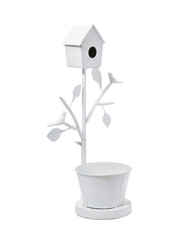 Steel Home Plant Stand White 28x48x17centimeter