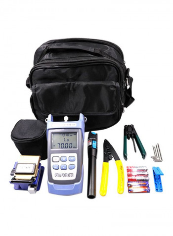 Fiber Optic FTTH Tool Kit Black/Yellow/Blue 23x19x16centimeter