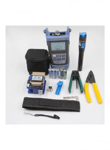 Fiber Optic FTTH Tool Kit Black/Yellow/Blue 23x19x16centimeter