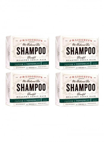 4-Piece Jojoba Peppermint Shampoo Bar 3.5أوقية