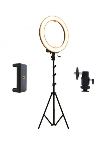 Dimmable LED Ring Light With Stand Set Multicolour