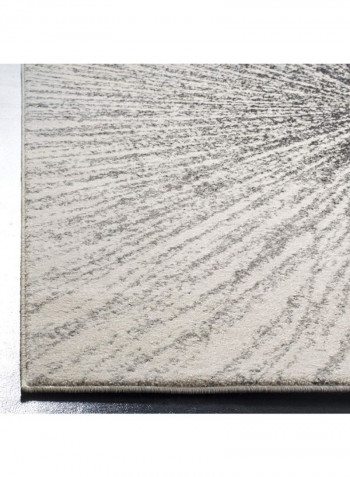 Evoke Collection Contemporary Area Rug Ivory/Black 66.04 x 274.32centimeter
