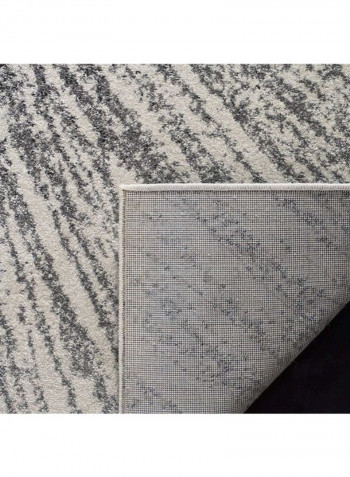 Evoke Collection Contemporary Area Rug Ivory/Black 66.04 x 274.32centimeter