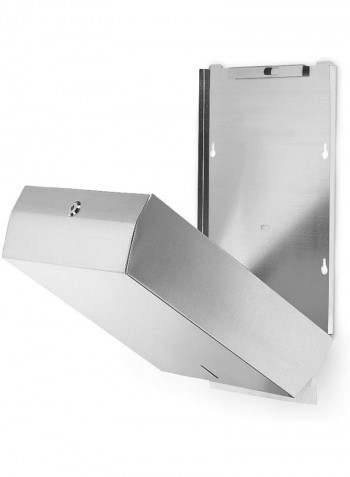 Multifold Paper Towel Dispenser Silver 14.5 x 5 x 11.2inch