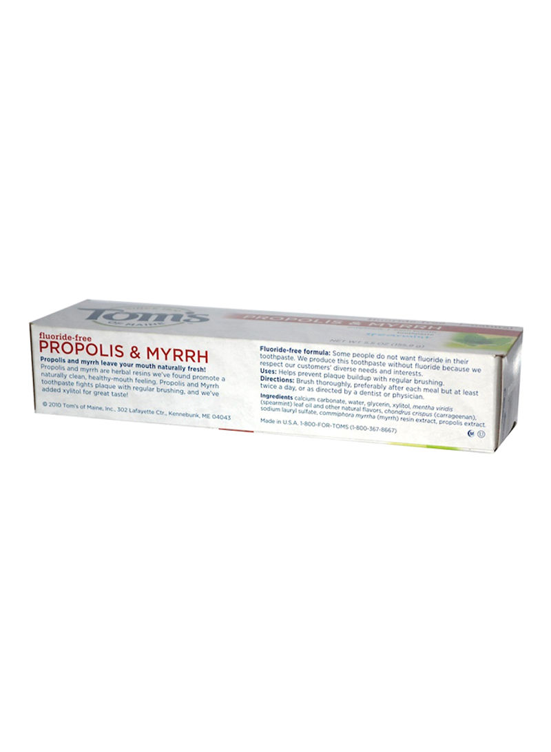 Pack Of 6 Propolis And Myrrh Natural Spearmint Toothpaste 5.5 x 6ounce