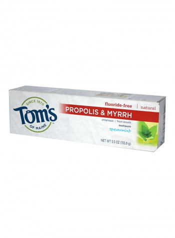 Pack Of 6 Propolis And Myrrh Natural Spearmint Toothpaste 5.5 x 6ounce