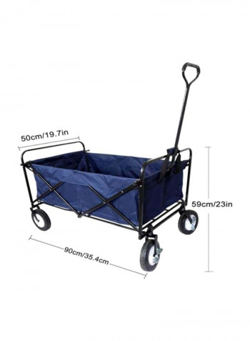 Foldable Outdoor Cart Blue/Black 59x90x50cm