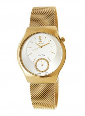 Women's Solar Round Shape Stainless Steel Analog Watch 9021B-3D1