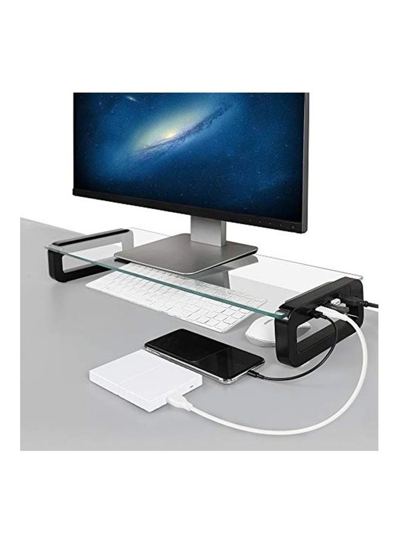 Monitor Stand Riser Clear/Black
