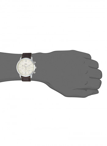 Men's Water Resistant Leather Analog Watch FS5380