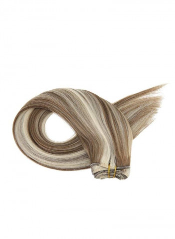 Straight Medium Double Wefted Hair Extension 60 Blonde 14inch