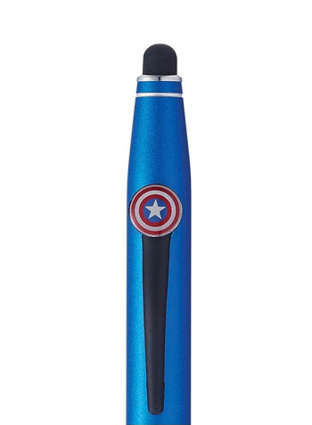 Tech2 Marvel Captain America Ballpoint Pen With Journal Black/Blue